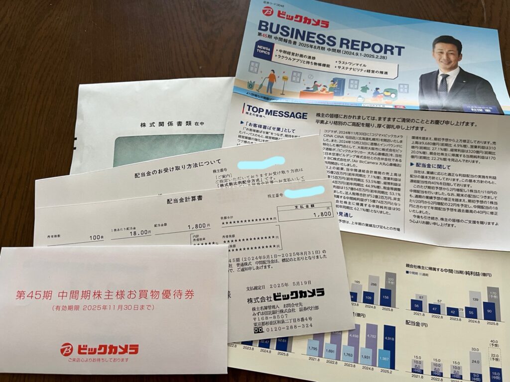 株式会社ビックカメラの株式関係書類一式