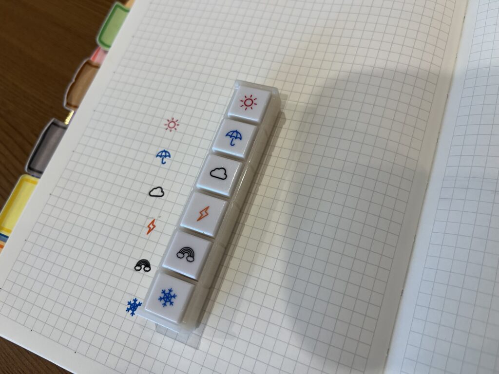 押しボタン式のスタンプ